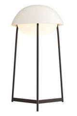 Lampe de table en céramique craquelée et acier noir Glaze. Arteriors. 