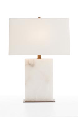 Lampe en marbre blanc Carson. Arteriors. 