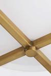 Suspension lanterne en laiton antique et verre opale Royce. Arteriors.