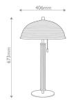 Lampe de table en rotin et laiton antique Annette. Arteriors.