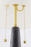 Grande lampe de table classique en marbre noir Sidney. Arteriors. 