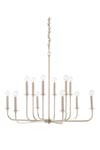 Lustre en argent antique Breck 12 lumières. Arteriors. 