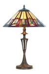 Art déco lampe style Tiffany bleue. Artistar. 