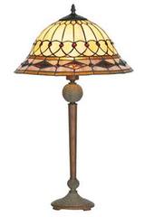 Belle époque lampe style Tiffany avec cabochons moyen modèle pied droit. Artistar. Belle époque lampe style Tiffany avec cabochons moyen modèle pied droit. Artistar.