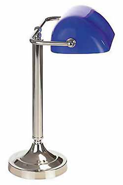 Biblio nickel bleu lampe de bureau. Artistar. 