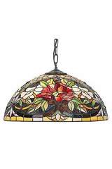 Coquelicot Suspension style Tiffany 50cm 2 ampoules. Artistar. Coquelicot Suspension style Tiffany 50cm 2 ampoules. Artistar.