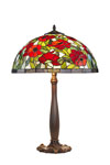 Coquelicots lampe Tiffany pied nénuphars. Artistar. 