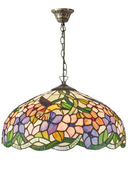 Grande suspension Tiffany Colibri pastel. Artistar. 