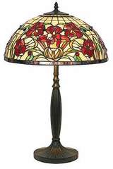 Iris rouge Grande lampe style Tiffany. Artistar. Iris rouge Grande lampe style Tiffany. Artistar.
