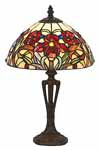 Iris rouge Petite lampe style Tiffany. Artistar. 