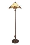 Lampadaire Tiffany en verre jaune . Artistar. 