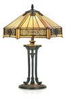 Lampe de table Art Déco jaune pâle. Artistar. 