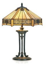 Lampe de table Art Déco jaune pâle. Artistar. Lampe de table Art Déco jaune pâle. Artistar.