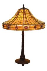 Lampe de table Art Nouveau verre orangé. Artistar. Lampe de table Art Nouveau verre orangé. Artistar.