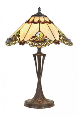 Lampe de table Tiffany jaune . Artistar. 