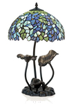 Lampe de table Tiffany pétales bleus. Artistar. 