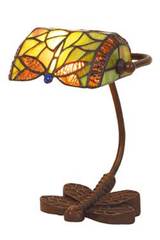 Libel lampe de bureau en verre style Tiffany. Artistar. Libel lampe de bureau en verre style Tiffany. Artistar.