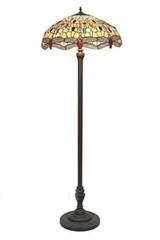 Libellule lampadaire style Tiffany à cabochons multicolores. Artistar. Libellule lampadaire style Tiffany à cabochons multicolores. Artistar.