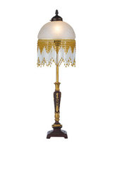 Longue lampe de table Méduse blanc et or. Artistar. Longue lampe de table Méduse blanc et or. Artistar.