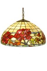 Rose Rouge suspension en verre style Tiffany 1 lumière. Artistar. Rose Rouge suspension en verre style Tiffany 1 lumière. Artistar.
