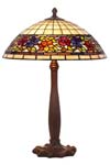 Violette lampe style Tiffany à fleurs grand modèle. Artistar. 
