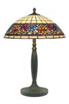 Violette lampe style Tiffany à fleurs moyen modèle. Artistar. 