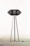 Black graphic floor lamp V. Arturo Alvarez. 