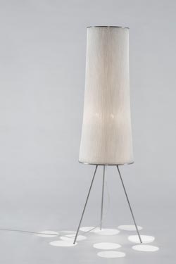 Ura white floor lamp geometric shape. Arturo Alvarez. 