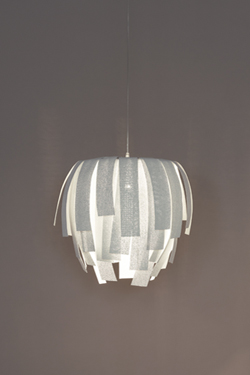 Off-white painted Simetech fabric pendant Luisa . Arturo Alvarez. 