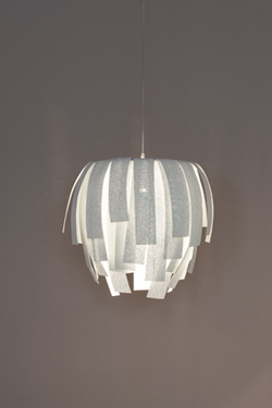 Large pendant in off-white Simetech fabric Luisa. Arturo Alvarez. 