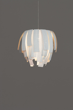 Large pendant in off-white Simetech fabric Luisa. Arturo Alvarez. 