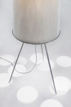 Ura white floor lamp geometric shape. Arturo Alvarez. 