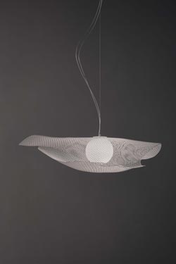 Mytilus suspension blanche avec module LED intégré. Arturo Alvarez. 