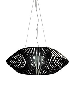 V geometric pendant light 80cm black. Arturo Alvarez. 