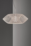 V geometric pendant light 80cm white. Arturo Alvarez. 