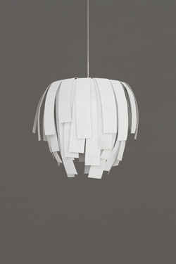 Large pendant in off-white Simetech fabric Luisa. Arturo Alvarez. 