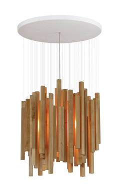 Wood natural wood pendant. Arturo Alvarez. 