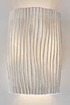 Pleated white fabric wall lamp Gea. Arturo Alvarez. 