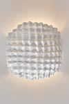 Small wall light in white embossed fabric Tati. Arturo Alvarez. 