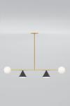 Suspension sur tige en métal noir et boule blanche en verre opale - Atelier  Areti luminaires design en cristal et en métal - Réf. 17060217 - mobile