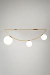 Geometric Art Deco ceiling light in a golden arc Girlande 317 . Atelier Areti. 