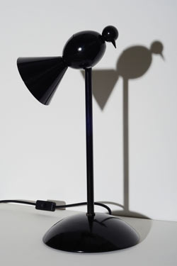 Alouette design black desk lamp with straight foot. Atelier Areti. 