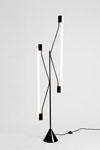 Tubes black floor lamp, 2 lights. Atelier Areti. 