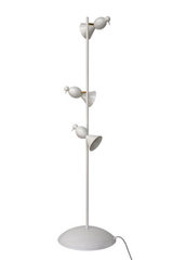 White design floor lamp Alouette 3 birds. Atelier Areti. 