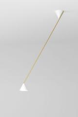 Grande suspension sur tige blanche Hat light 444. Atelier Areti. Grande suspension sur tige blanche Hat light 444. Atelier Areti.