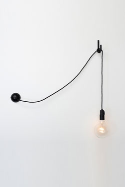 Hook minimalist black wall lamp. Atelier Areti. 