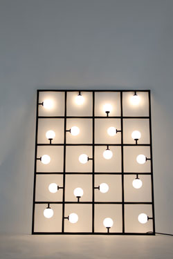 Table lamp to place against a wall Squares LED. Atelier Areti. 