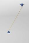 Large diagonal pendant lamp with blue cones Hat light 444. Atelier Areti. 