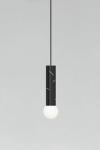 Minimalist black metal pendant lamp Birch 438. Atelier Areti. 