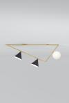 Triangle pendant lamp in brushed brass, 3 lights. Atelier Areti. 